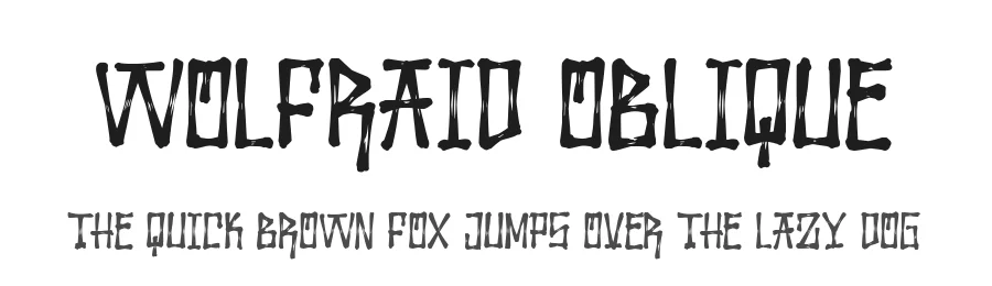 Wolfraid Oblique by Kong Font — Display Font