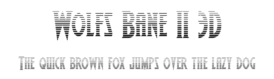 Wolfs Bane II 3D by Daniel Zadorozny — Display Font