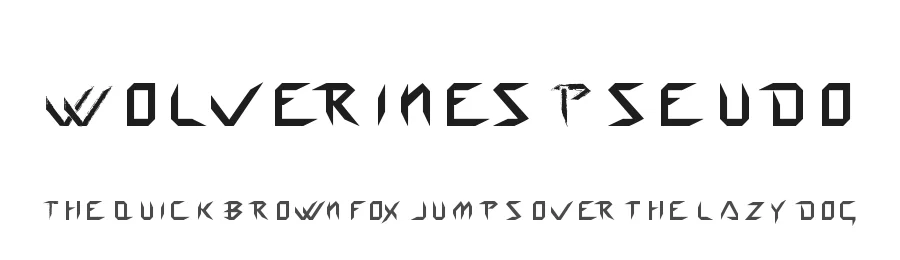 Wolverines Pseudo — Display Font