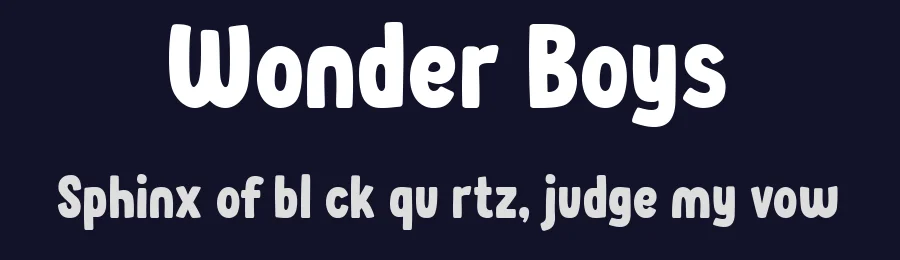 Wonder Boys by zamronihamzah — Display Font — thumbnail 2