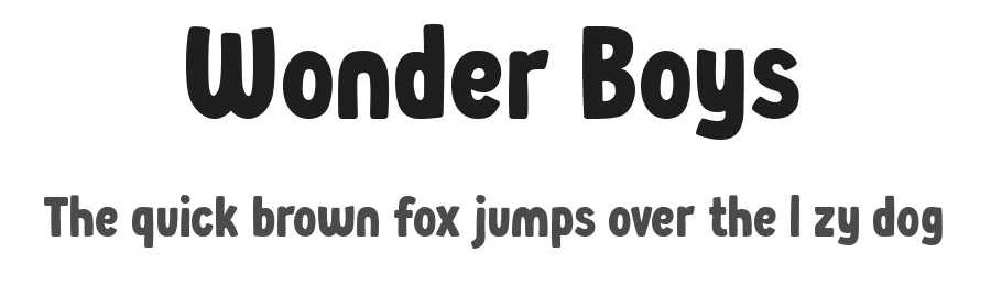 Wonder Boys by zamronihamzah — Display Font
