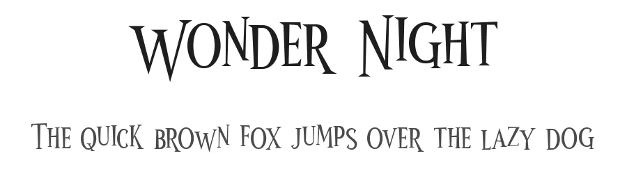 Wonder Night by Ahmad Ramzi Fahruddin — Display Font