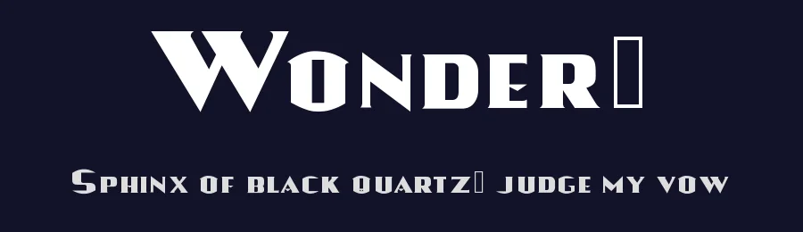 Wonder1 — Display Font — thumbnail 2