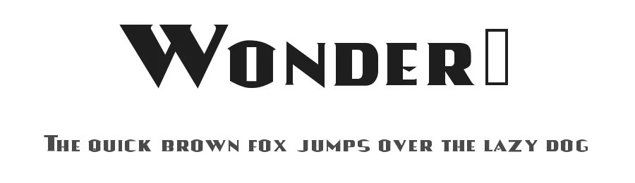 Wonder1 — Display Font