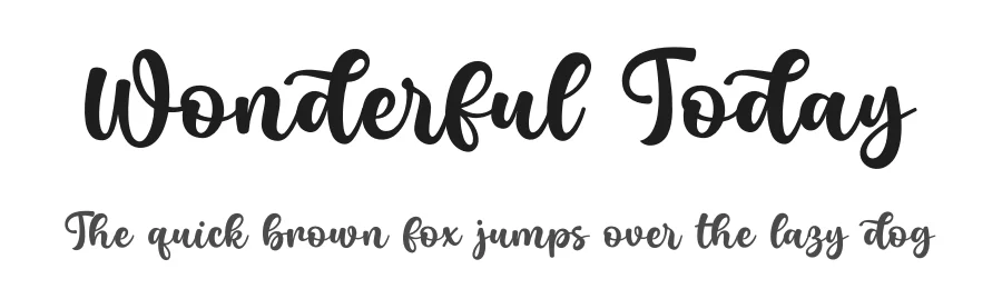 Wonderful Today by Rangga Singgih Subekti — Display Font