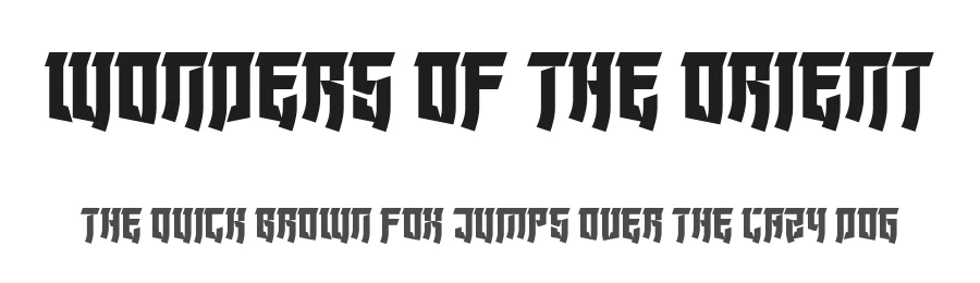 Wonders of the Orient by NAL — Display Font
