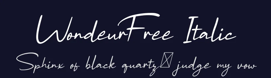WondeurFree Italic by Craft Supply Co. — Script Font — thumbnail 2