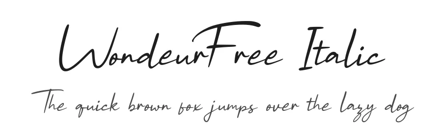 WondeurFree Italic by Craft Supply Co. — Script Font