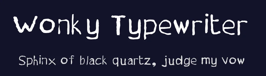 Wonky Typewriter — Display Font — thumbnail 2