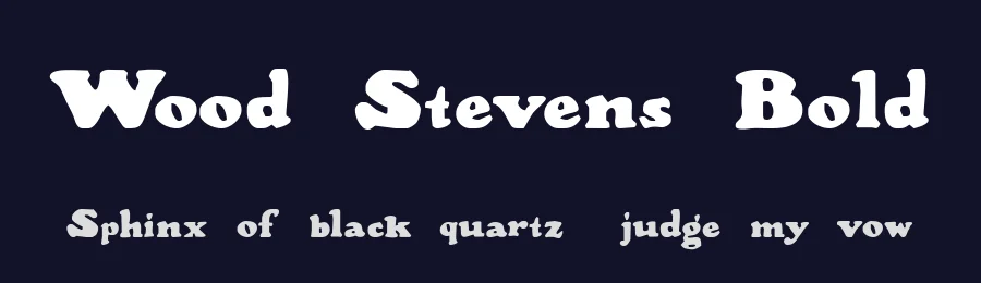 Wood Stevens Bold — Display Font — thumbnail 2