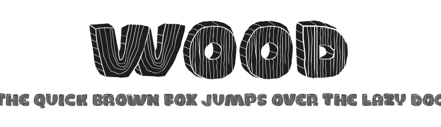 WOOD — Display Font