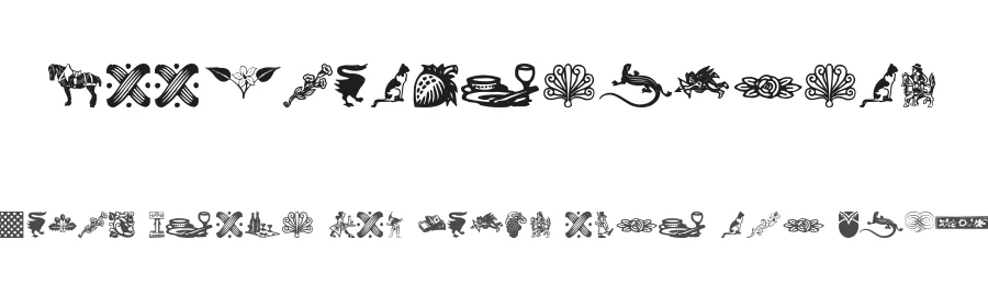 WoodcutOrnaments — Display Font