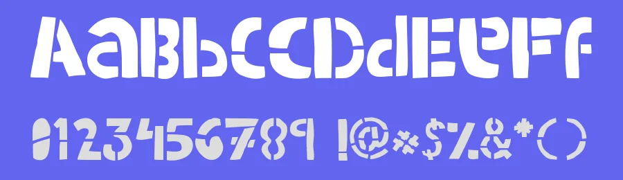 WOODCUTTER ARMY Stencil — Display Font — thumbnail 3