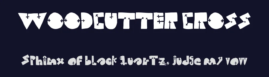 WOODCUTTER CROSS — Display Font — thumbnail 2
