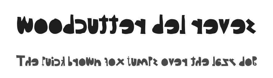 woodcutter del reves — Display Font