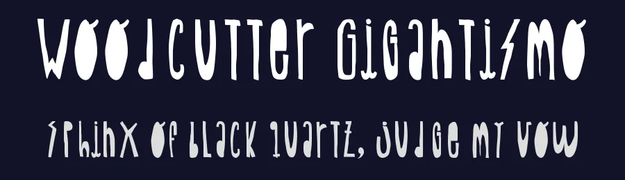 Woodcutter Gigantismo — Display Font — thumbnail 2