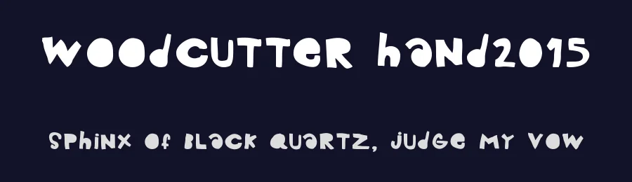 woodcutter hand2015 — Display Font — thumbnail 2