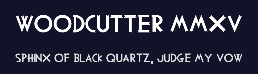 Woodcutter MMXV — Display Font — thumbnail 2