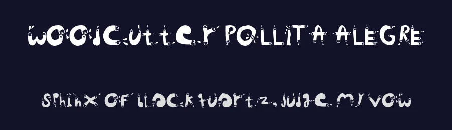 woodcutter POLLITA ALEGRE — Display Font — thumbnail 2