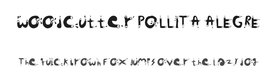 woodcutter POLLITA ALEGRE — Display Font