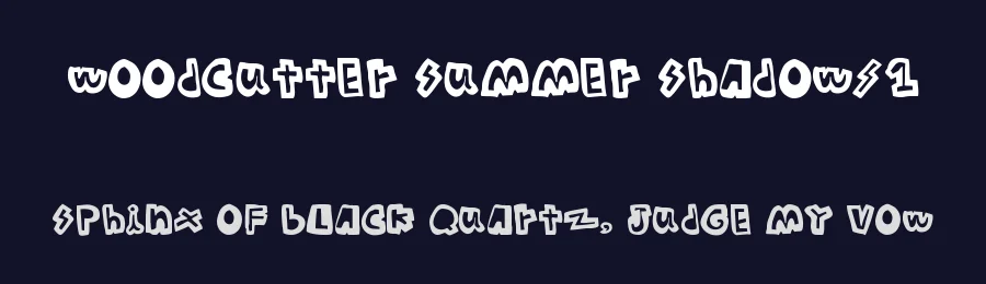 woodcutter Summer Shadows1 — Display Font — thumbnail 2