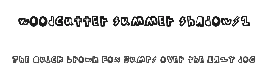 woodcutter Summer Shadows1 — Display Font