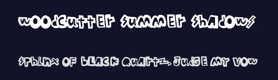 woodcutter Summer Shadows — Display Font — thumbnail 2