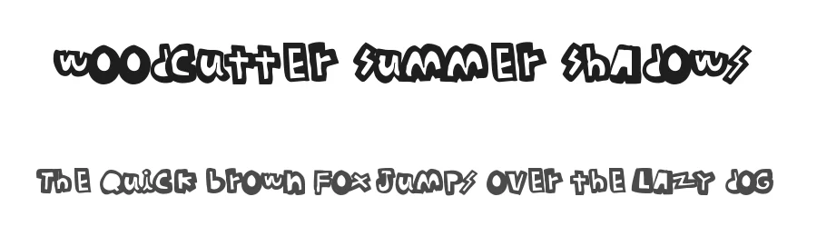 woodcutter Summer Shadows — Display Font