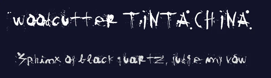 woodcutter TINTA CHINA — Display Font — thumbnail 2
