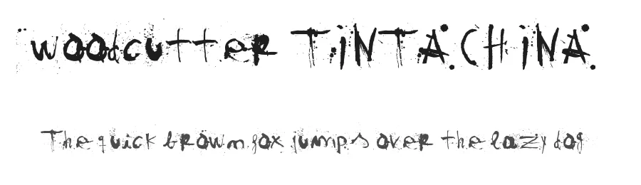 woodcutter TINTA CHINA — Display Font