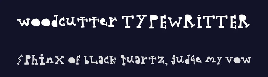 woodcutter TYPEWRITTER — Display Font — thumbnail 2
