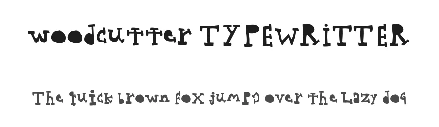 woodcutter TYPEWRITTER — Display Font