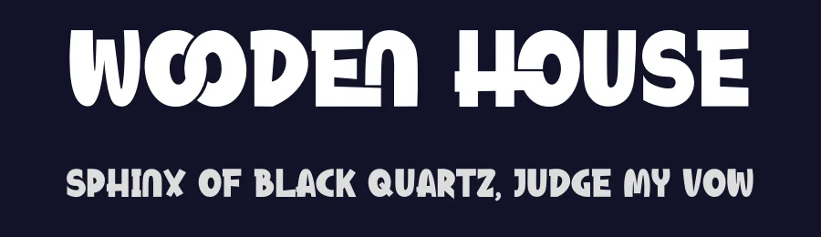 Wooden House — Display Font — thumbnail 2