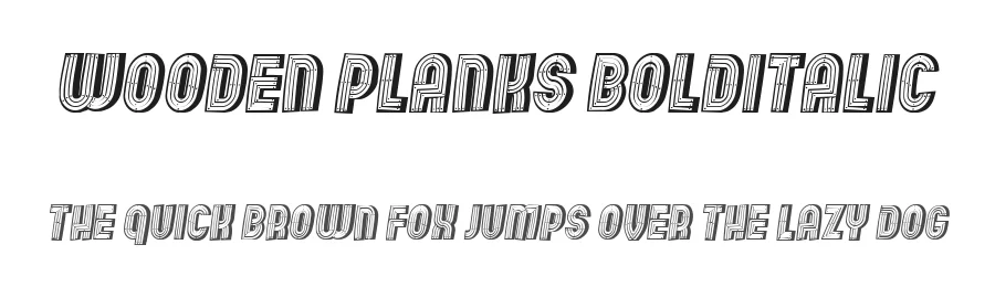 Wooden Planks BoldItalic by Vladimir Nikolic — Display Font