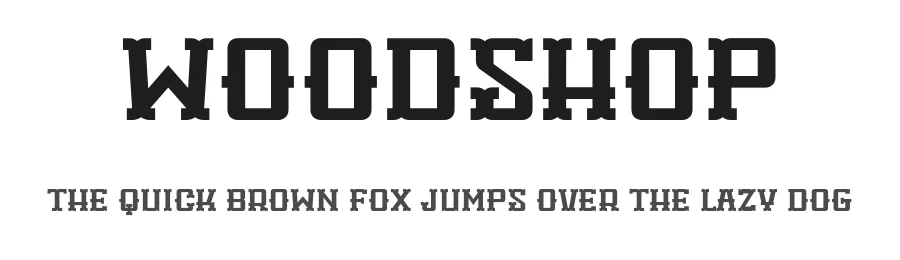 Woodshop — Display Font