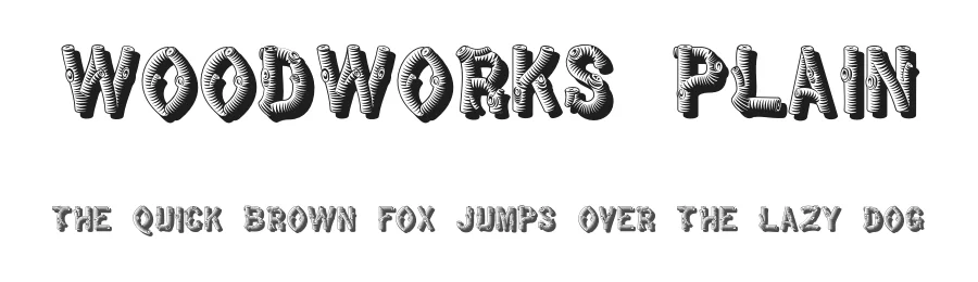 WoodWorks Plain — Display Font