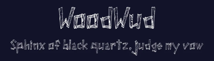 WoodWud by Unknown — Display Font — thumbnail 2