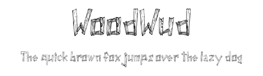 WoodWud by Unknown — Display Font