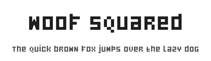 Woof Squared by diane dipiazza/dinctype — Display Font