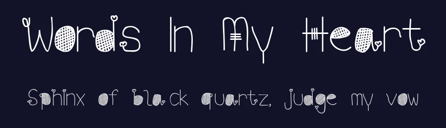 Words In My Heart — Display Font — thumbnail 2