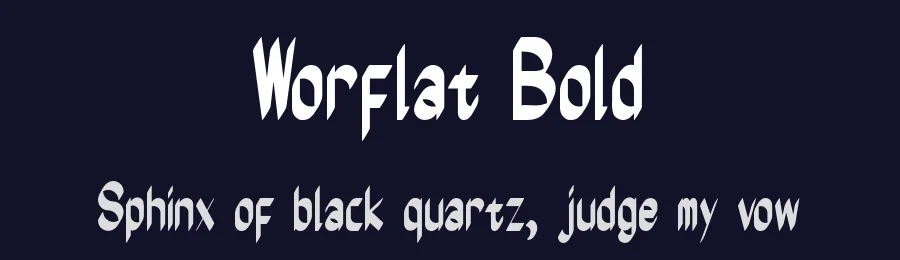Worflat Bold — Display Font — thumbnail 2