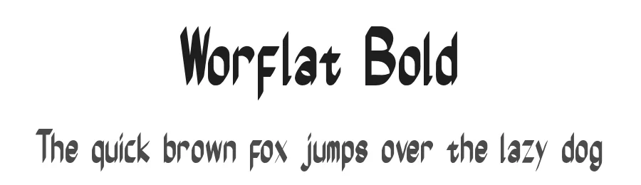 Worflat Bold — Display Font