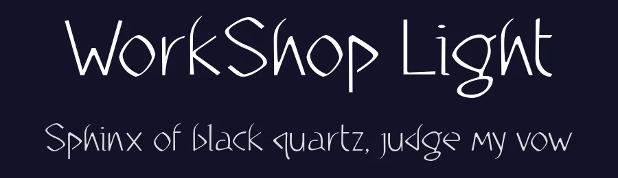 WorkShop Light — Display Font — thumbnail 2