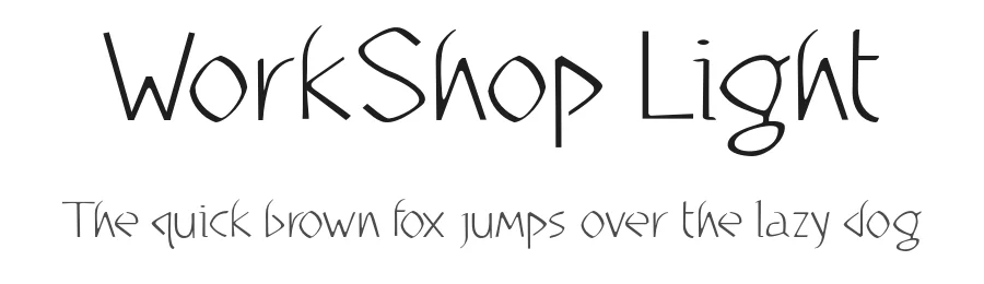 WorkShop Light — Display Font