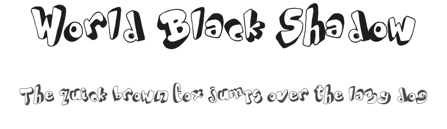 World Black Shadow by Imagex — Display Font