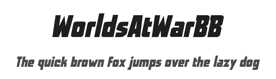 WorldsAtWarBB by Nate Piekos — Display Font