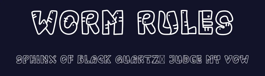 Worm Rules — Display Font — thumbnail 2
