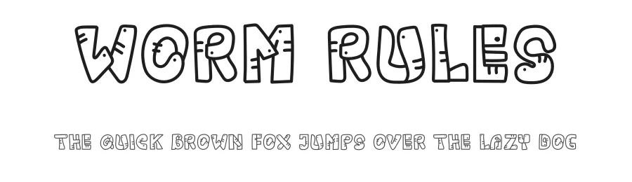 Worm Rules — Display Font