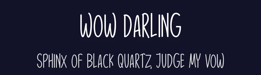 Wow Darling — Display Font — thumbnail 2