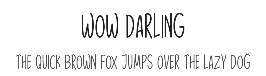 Wow Darling — Display Font